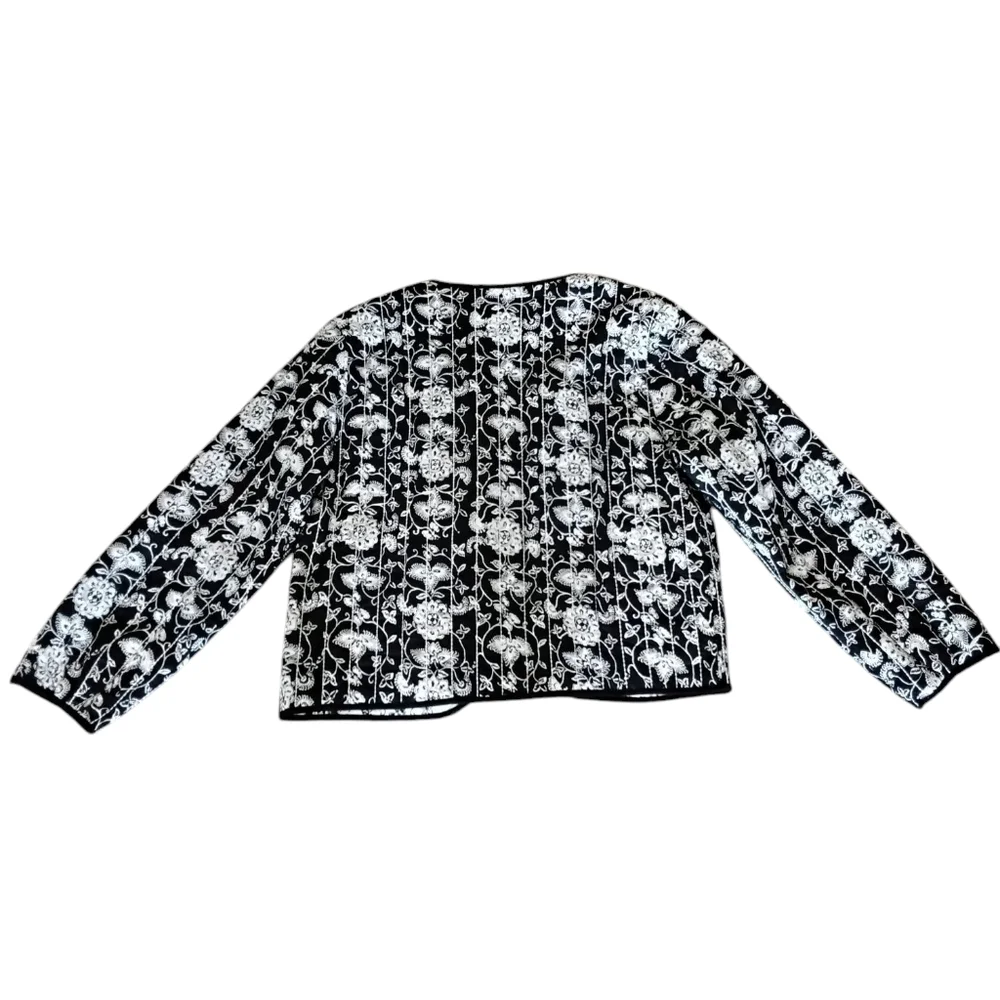 Tulip Reversible Quilted Jacket Womens XL Cottagecore Bohemian Boho Quiet Luxury - Picture 3 of 9